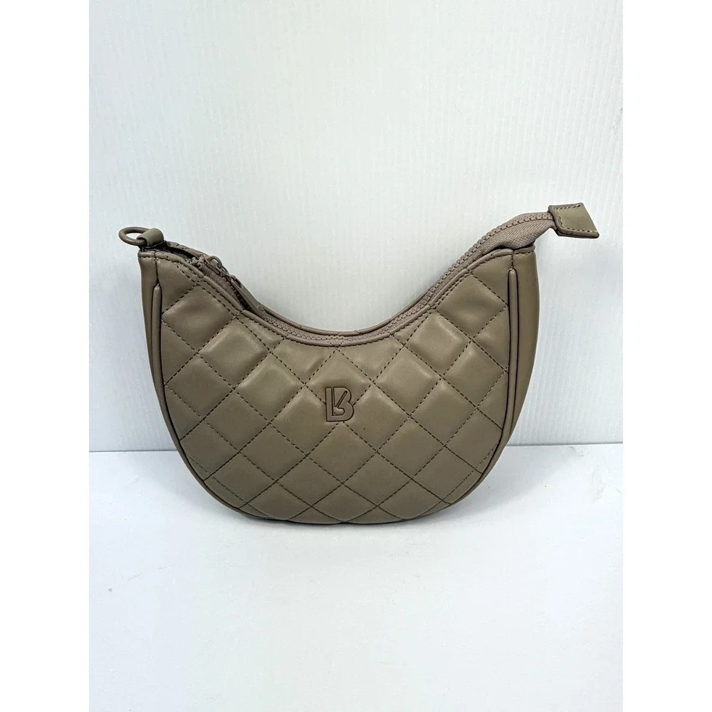 Buffbunny Collection Shoulder Bag Womens Quilted Faux Leather Crescent‎ Purse